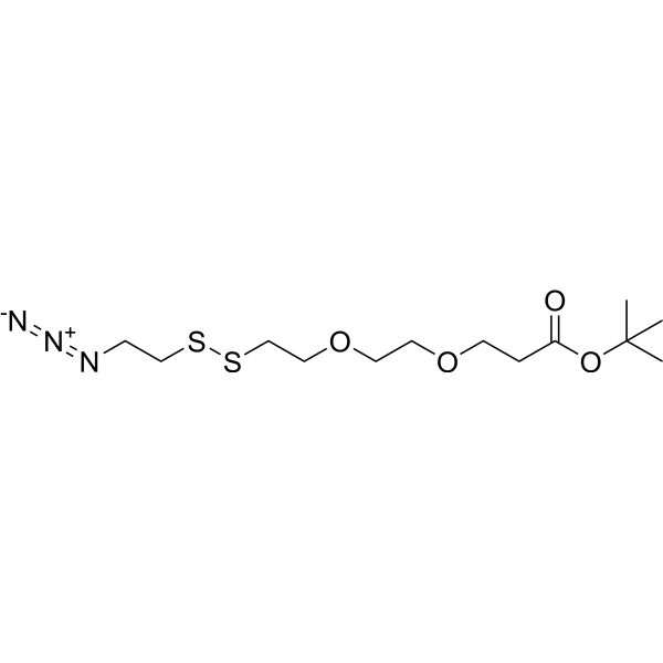 Azidoethyl-SS-PEG2-Boc Chemical Structure
