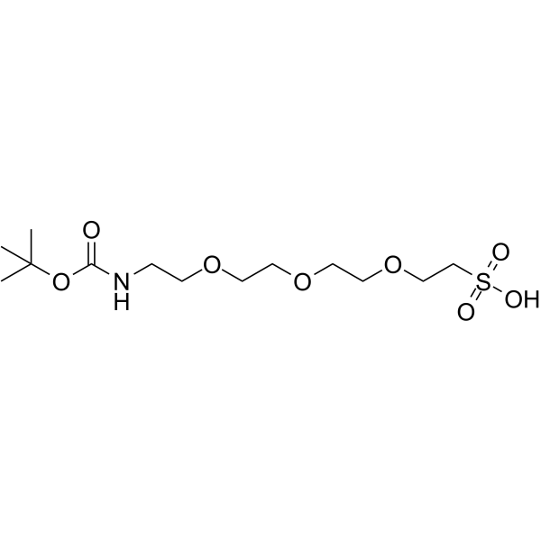 Boc-NH-PEG3-sulfonic acid Chemical Structure