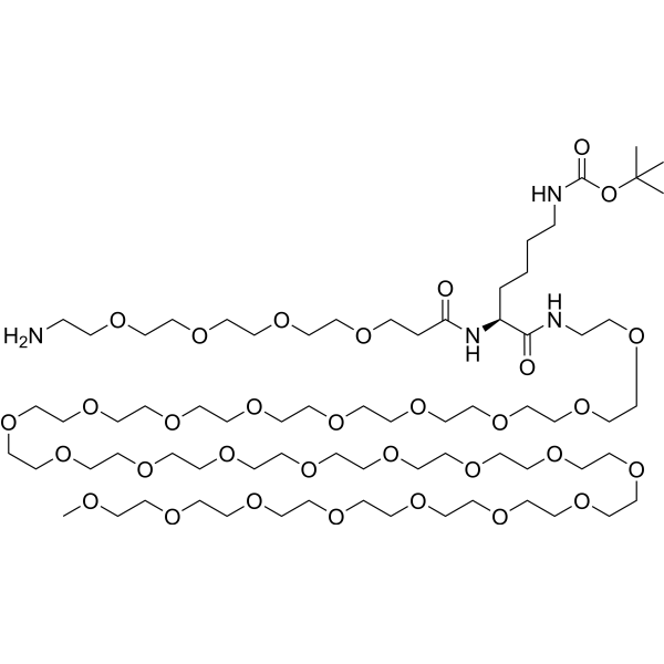 NH2-PEG4-Lys(Boc)-NH-(m-PEG<em>24</em>)