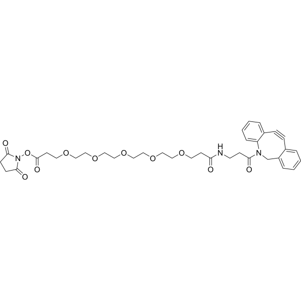 DBCO-NHCO-PEG5-NHS ester Chemical Structure