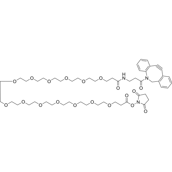 DBCO-NHCO-PEG13-NHS ester Chemical Structure