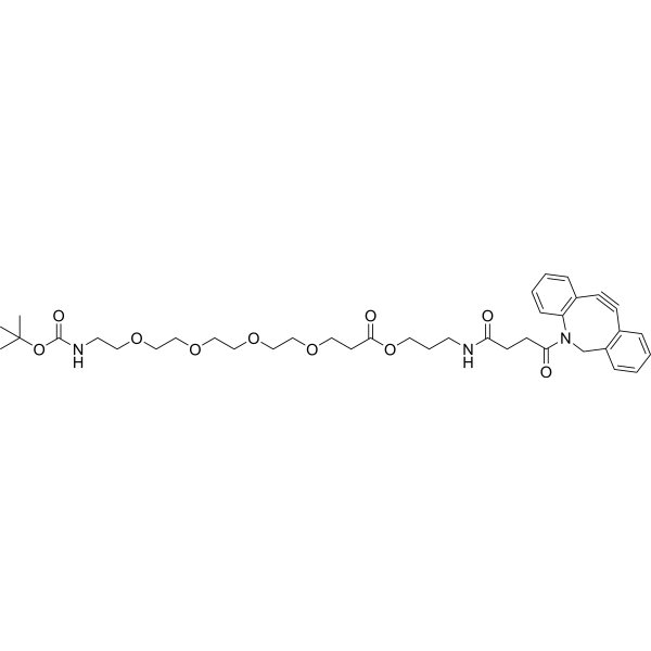 DBCO-C3-PEG4-NH-Boc Chemical Structure