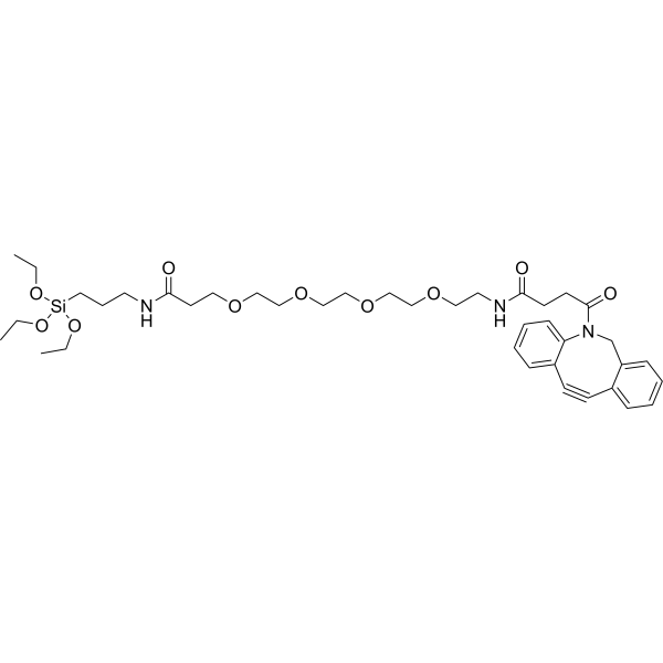 DBCO-PEG4-triethoxysilane Chemical Structure