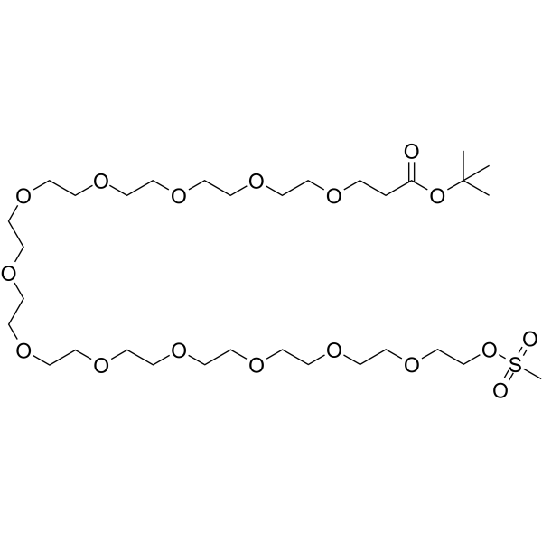 Ms-PEG12-Boc Chemical Structure