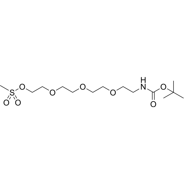 Boc-NH-PEG4-MS Chemical Structure