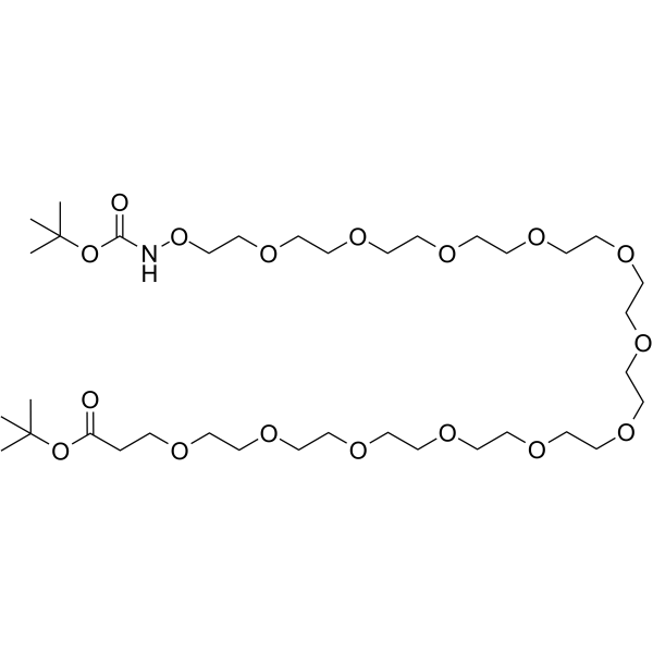 t-Boc-Aminooxy-PEG12-Boc Chemical Structure