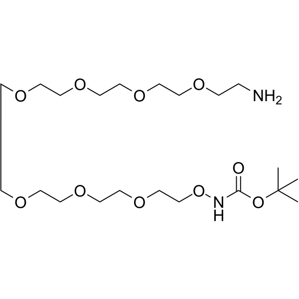 t-Boc-Aminooxy-PEG7-amine Chemical Structure
