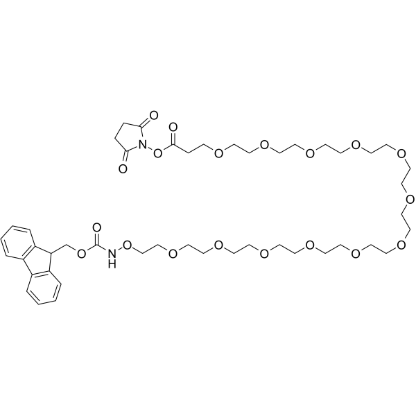 Fmoc-aminooxy-PEG12-NHS ester Chemical Structure