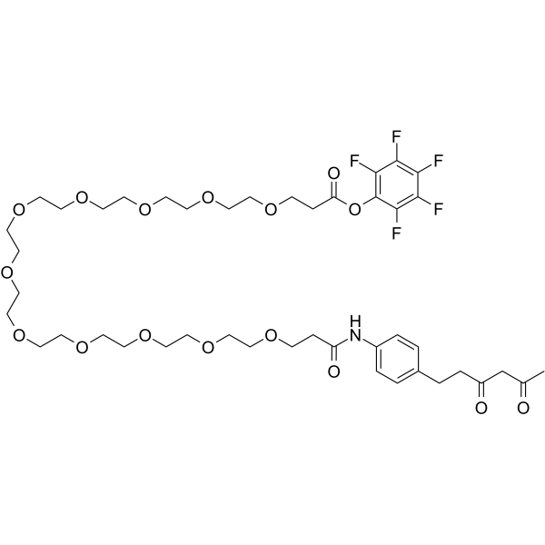 Diketone-PEG11-PFP ester Chemical Structure