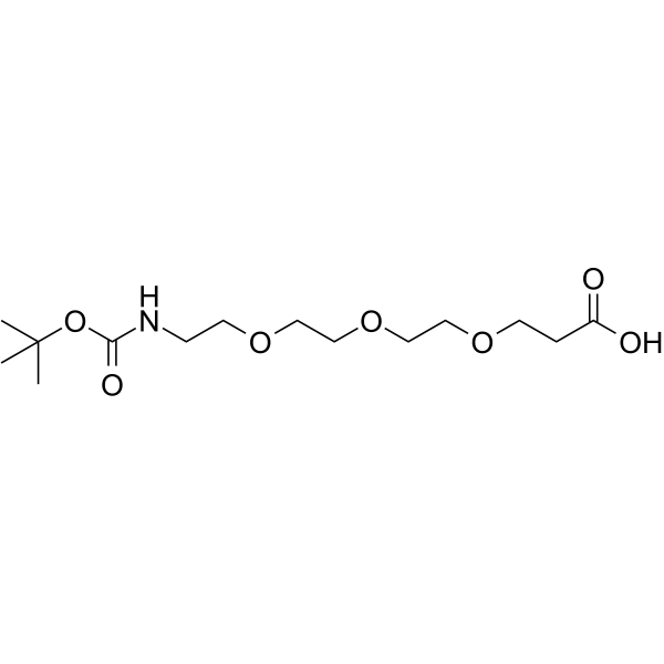 Boc-N-amido-PEG3-acid Chemical Structure