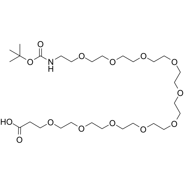 Boc-NH-PEG10-CH2CH2COOH Chemical Structure