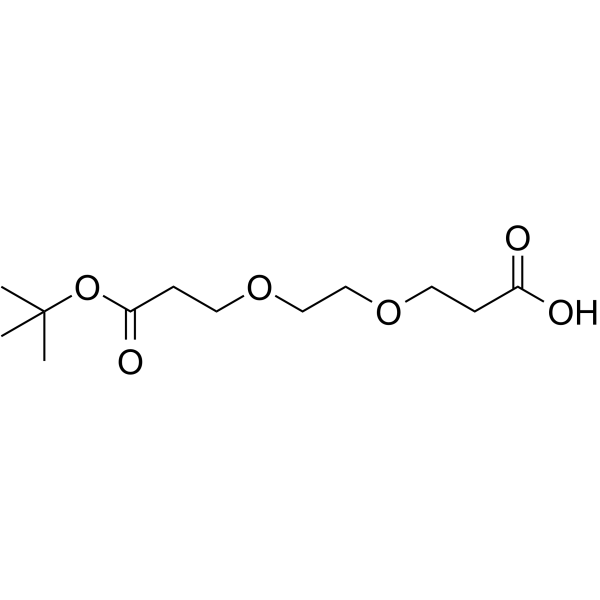 Acid-PEG2-C2-Boc Chemical Structure
