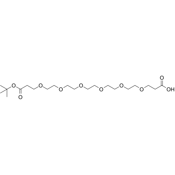 Acid-PEG6-C2-Boc Chemical Structure