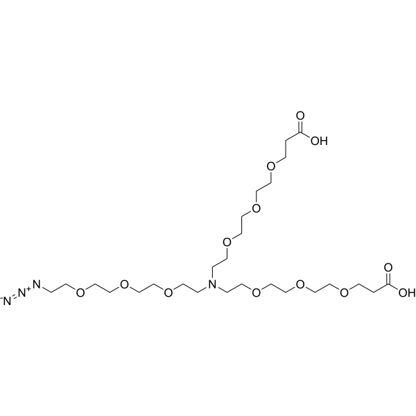 N-(Azido-PEG3)-N-bis(PEG3-acid) Chemical Structure