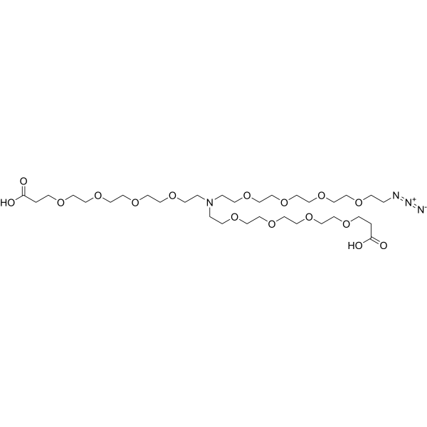 N-(Azido-PEG4)-N-bis(PEG4-acid) Chemical Structure