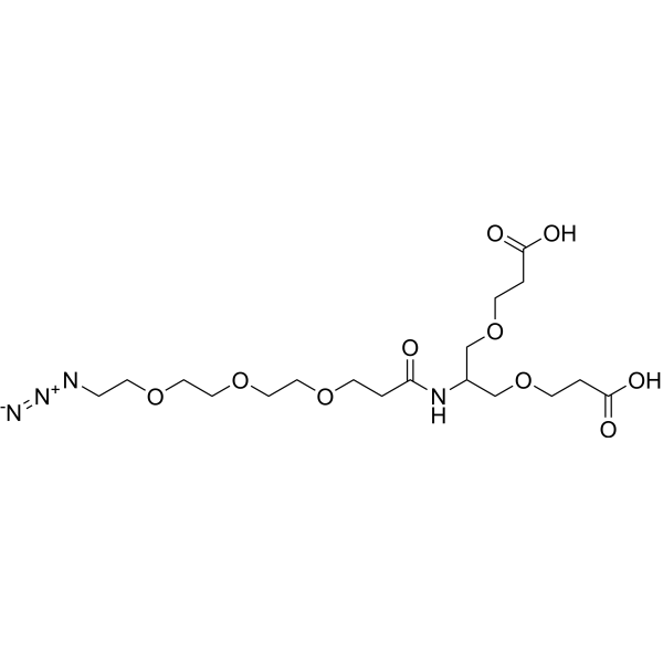 2-(Azido-PEG3-amido)-1,3-bis(carboxylethoxy)propane Chemical Structure