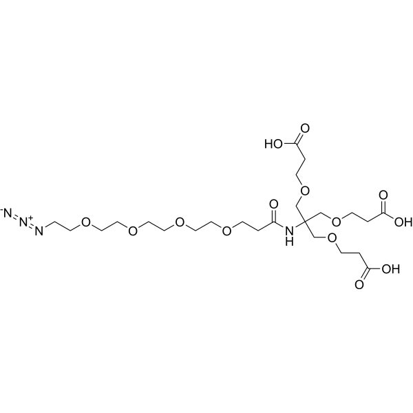 Azido-<em>PEG4</em>-amido-tri-(carboxyethoxymethyl)-methane