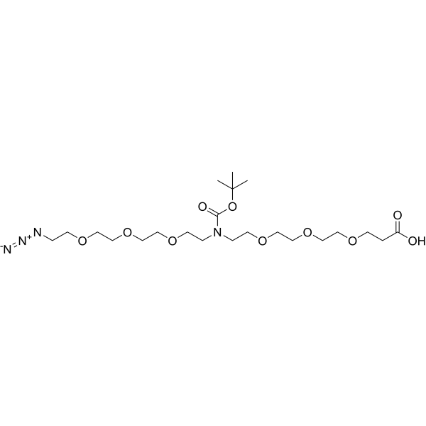 N-(Azido-PEG3)-N-Boc-PEG3-acid Chemical Structure
