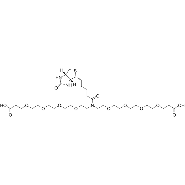 N-Biotin-N-bis(PEG4-acid) Chemical Structure