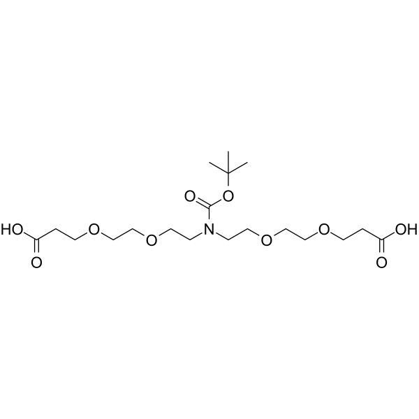 N-Boc-N-bis(PEG2-acid) Chemical Structure