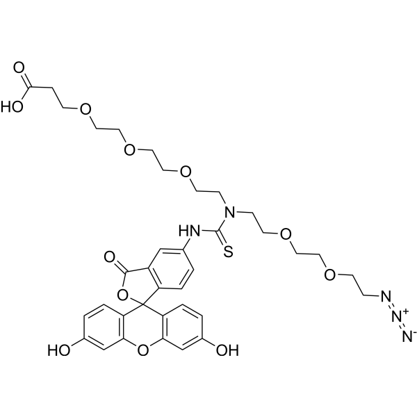 <em>N</em>-(Azido-PEG2)-<em>N</em>-Fluorescein-PEG<em>3</em>-acid