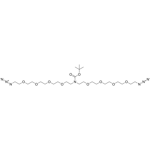 N-Boc-N-bis(PEG4-azide) Chemical Structure