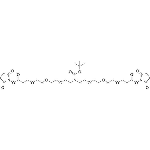 N-Boc-N-bis(PEG3-NHS ester) Chemical Structure