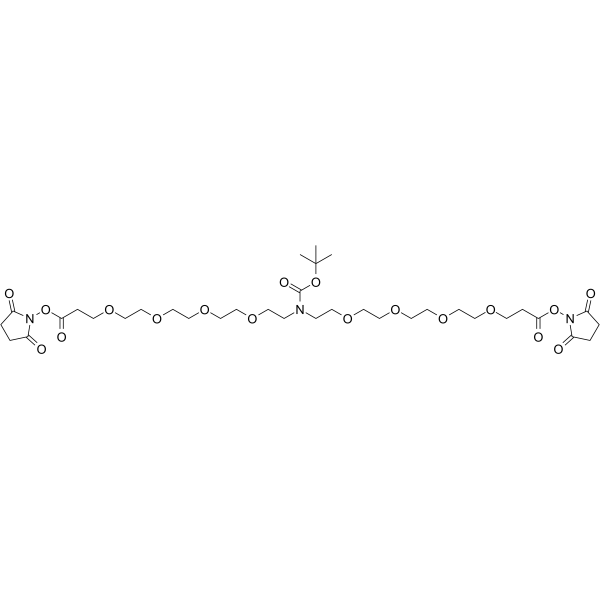 N-Boc-N-bis(PEG4-NHS ester) Chemical Structure