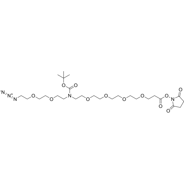 N-(Azido-PEG2)-N-Boc-PEG4-NHS ester Chemical Structure