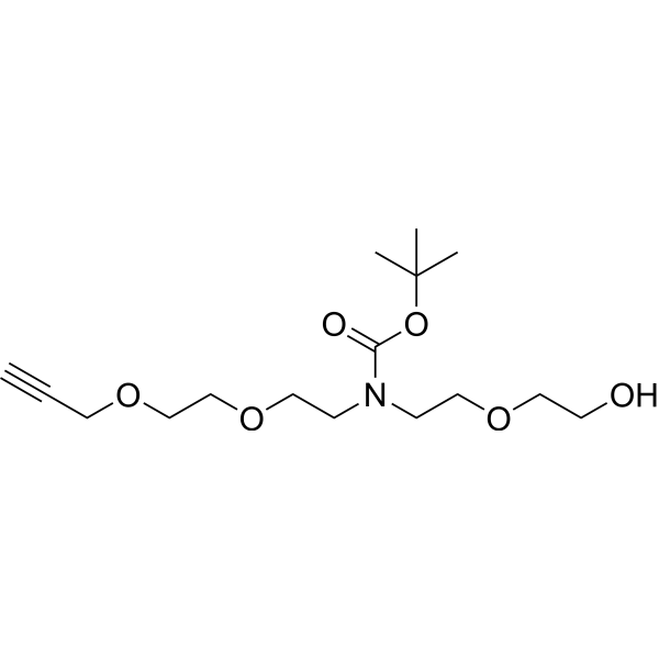 N-(PEG1-OH)-N-Boc-PEG2-propargyl Chemical Structure