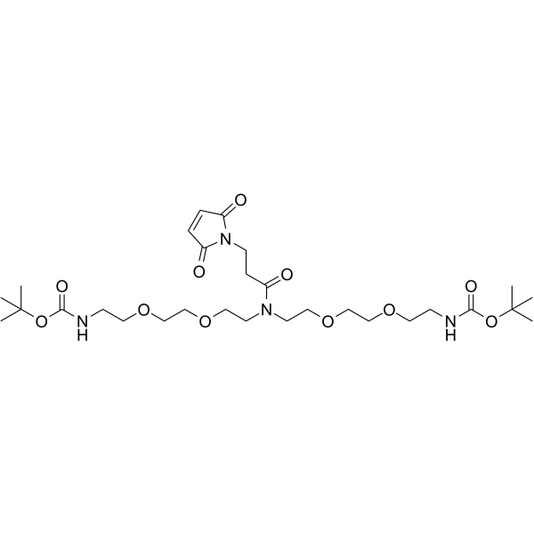 N-Mal-N-bis(PEG2-NH-Boc) Chemical Structure