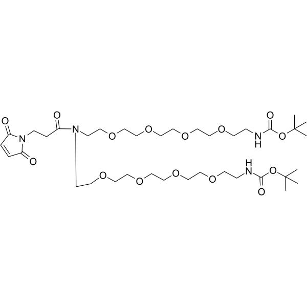 N-Mal-N-bis(PEG4-NH-Boc) Chemical Structure