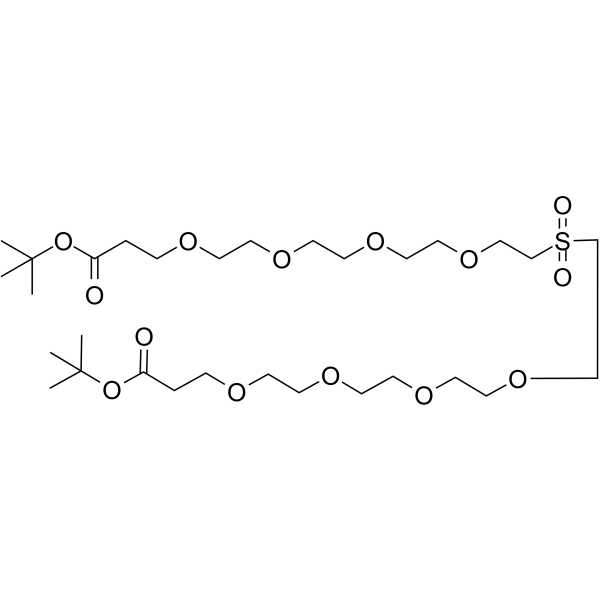 Boc-PEG4-sulfone-PEG4-Boc Chemical Structure