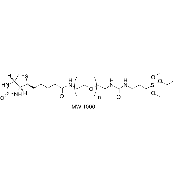 Biotin-PEG-triethoxysilane (MW 1000) Chemical Structure