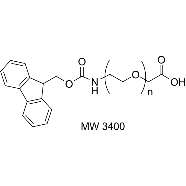 Fmoc-N-PEG-CH2COOH (MW 3400) Chemical Structure