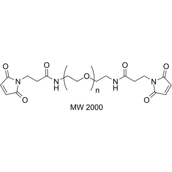Mal-PEG-mal (MW 2000) Chemical Structure
