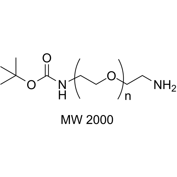 Boc-NH-PEG-amine (MW 2000) Chemical Structure