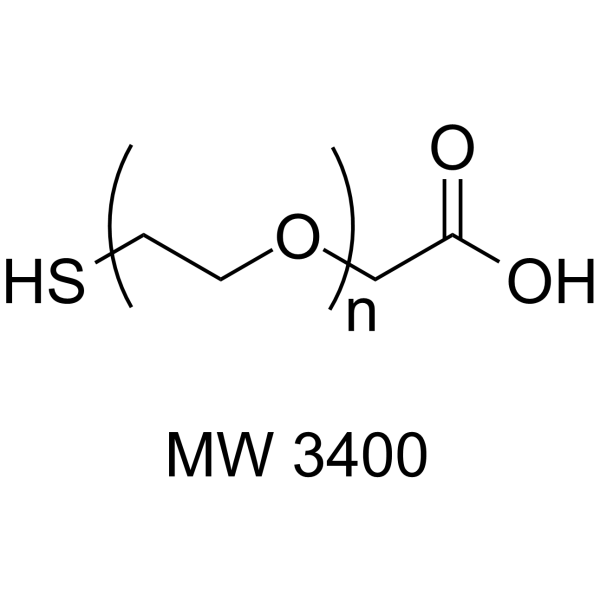 Thiol-PEG-CH2COOH (MW 3400) Chemical Structure