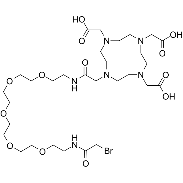 Bromoacetamido-PEG5-DOTA Chemical Structure