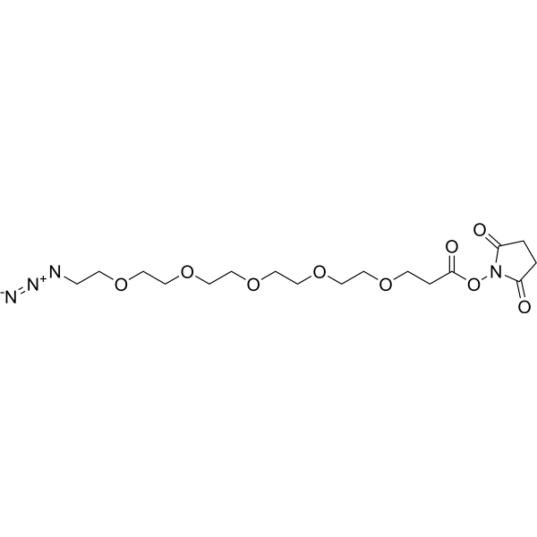 Azido-PEG5-NHS ester Chemical Structure