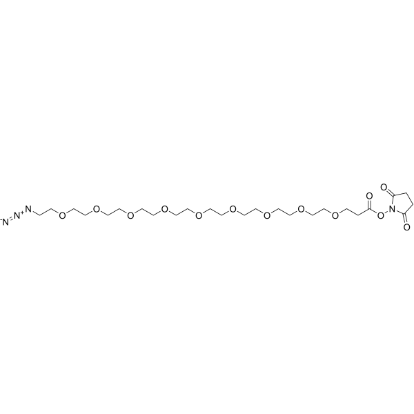 Azido-PEG9-NHS ester Chemical Structure