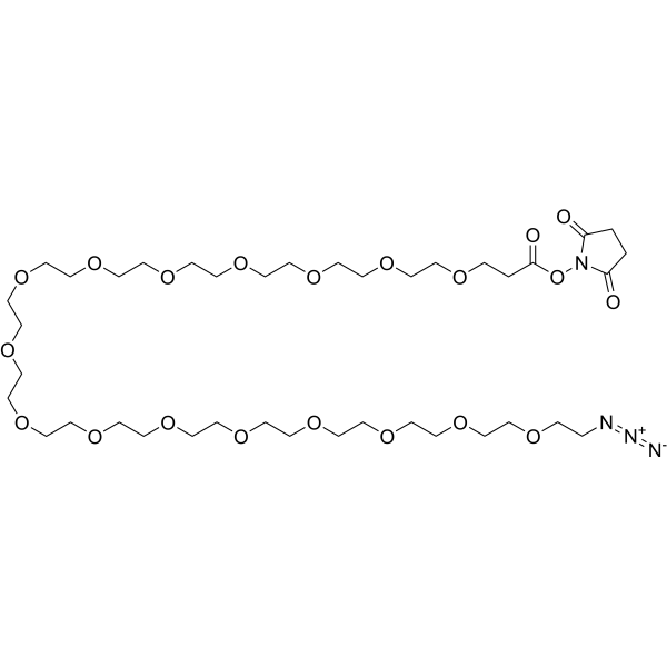 Azido-PEG16-NHS ester Chemical Structure