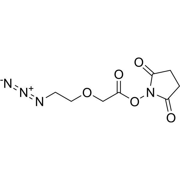 Azido-PEG1-CH2CO2-NHS Chemical Structure