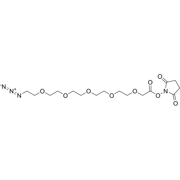 Azido-PEG5-CH2CO2-NHS Chemical Structure