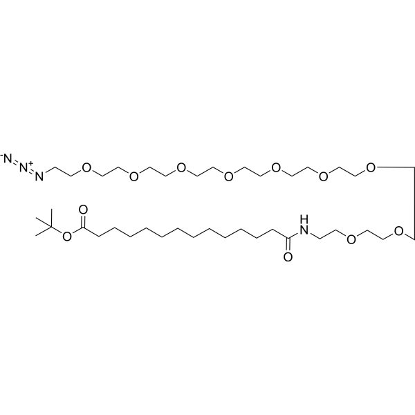 Azide-PEG9-amido-C12-Boc Chemical Structure