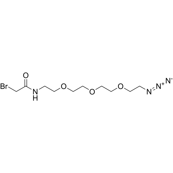 Bromoacetamido-PEG3-azide Chemical Structure