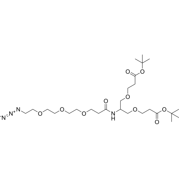 N-(Azido-<em>PEG3</em>)-N-bis(<em>PEG</em>1-t-butyl ester)