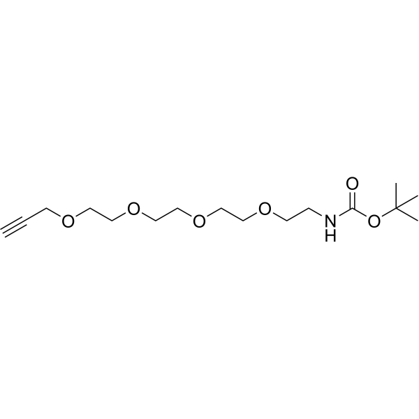 Boc-N-Amido-PEG4-propargyl Chemical Structure