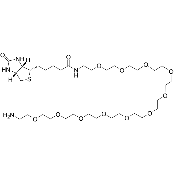 Biotin-PEG11-amine Chemical Structure