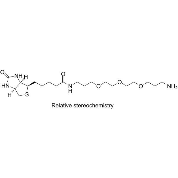 rel-Biotin-PEG3-C3-NH2 Chemical Structure